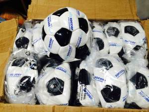 Delivered Soccer Balls in the Box